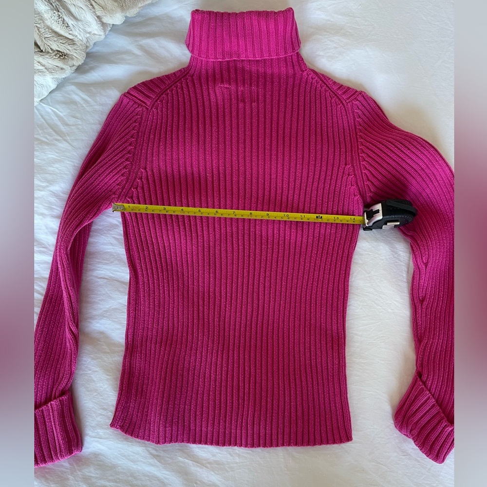 Fuchsia Pink Ribbed Gap Sweater - Picture 5 of 6